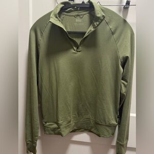 REI Olive Green Quarter-Zip Pullover